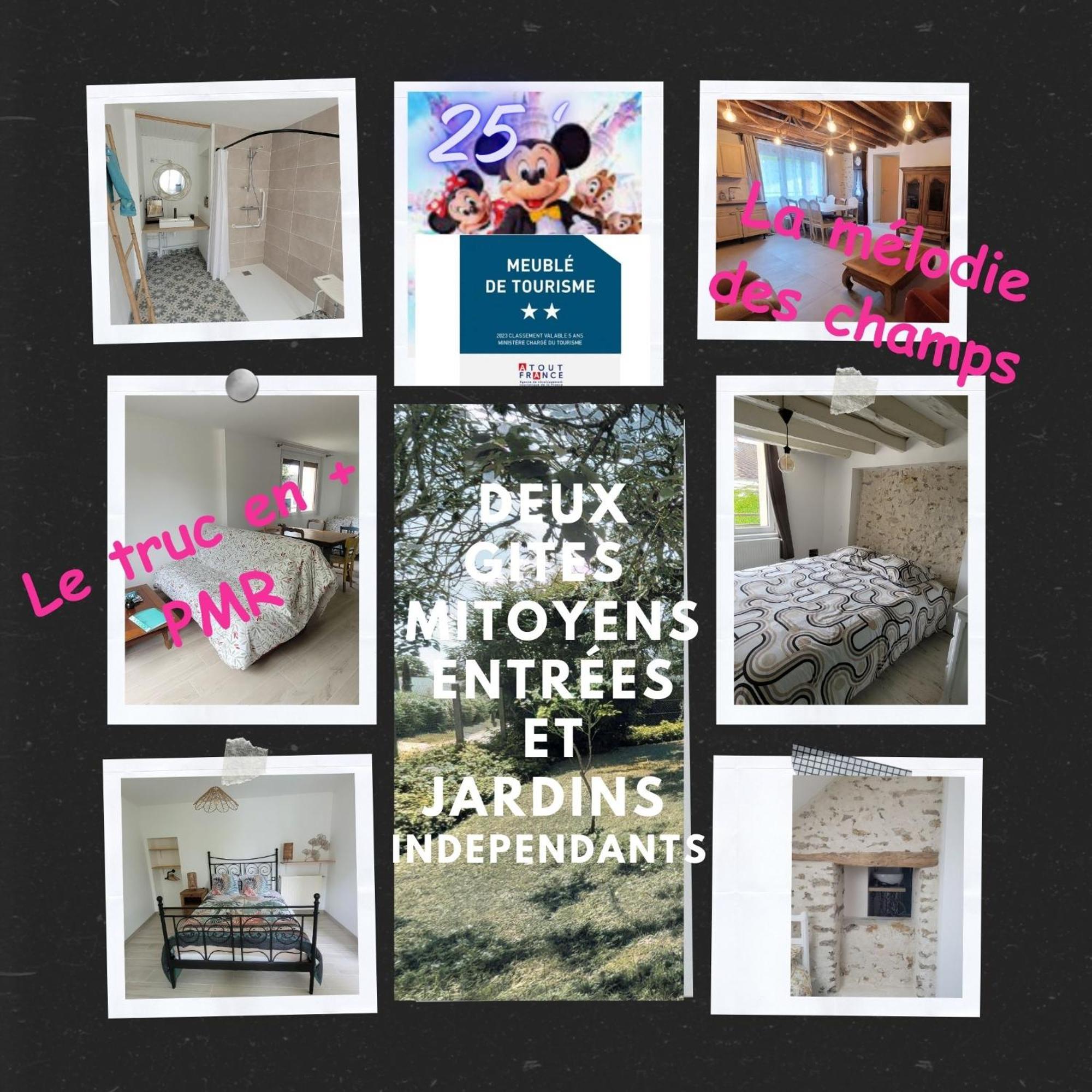 Le Truc En Plus, Accessibles Pmr, Appartement 45 M2 Mitoyen Dans Une Maison Avec Un Autre Appartement Guérard Eksteriør bilde